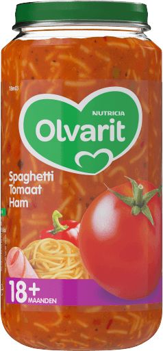 Olvarit Spaghetti tomaat ham 18M03 250 gram