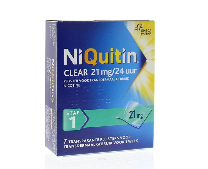 Niquitin Stap clear 21 mg/24 uur 7 stuks