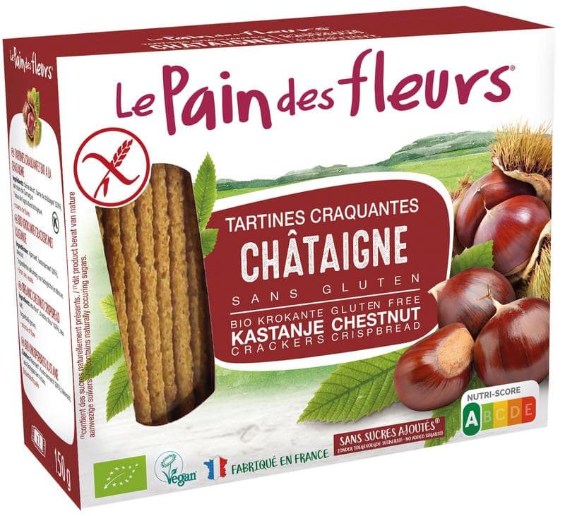 Pain Des Fleurs Tamme kastanje crackers bio  150 - 300 gram