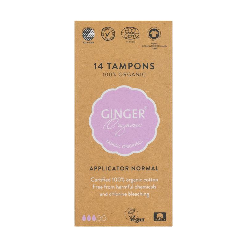 Ginger Organic Tampon normaal met applicator 14 stuks