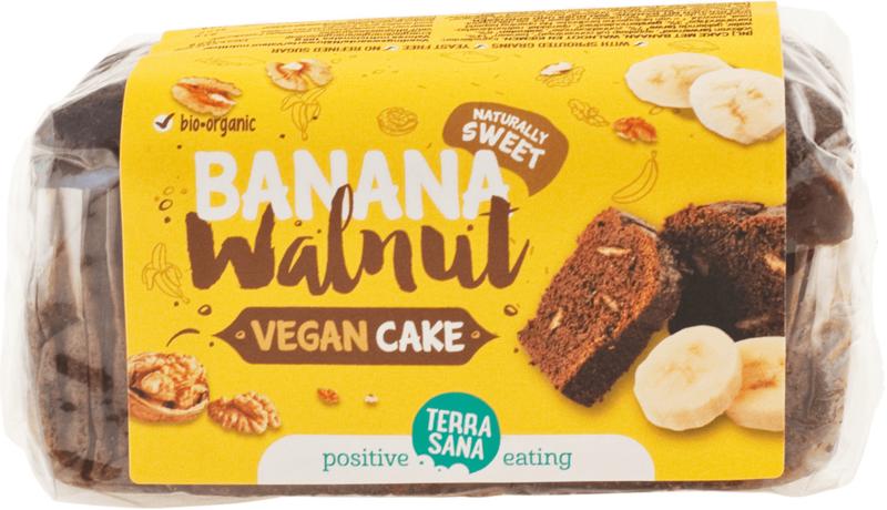 Terrasana Vegan cake banaan & walnoot bio 350 gram