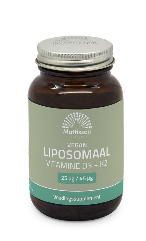 Mattisson Vegan liposomaal Vitamine D3 + K2 60 vegan capsules