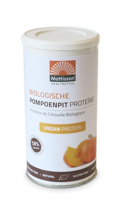 Mattisson Vegan pompoenpit proteine 58% bio 250 gram