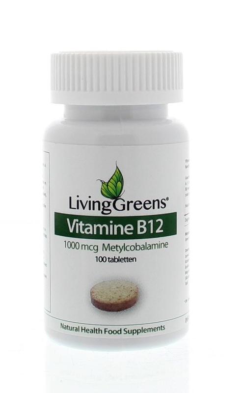 Livinggreens Vitamine B12 methylcobalamine 1000mcg  100 - 180 tabletten
