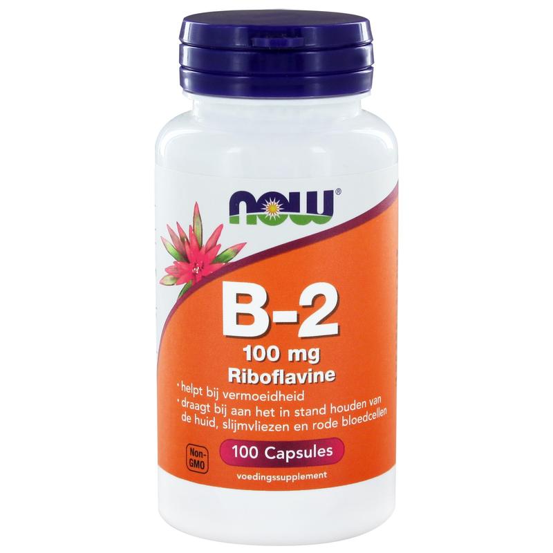 NOW Vitamine B2 100mg 100 capsules