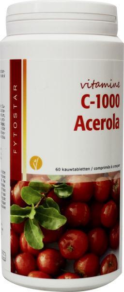 Fytostar Vitamine C 1000 acerola 60 kauwtabletten
