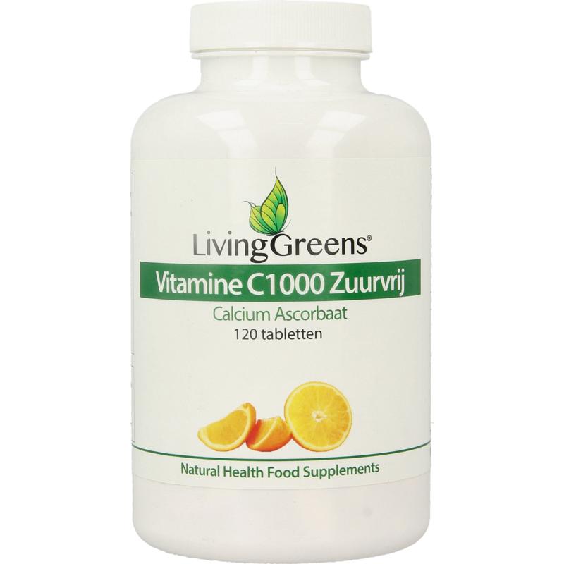 Livinggreens Vitamine C 1000 calcium ascorbaat 120 tabletten