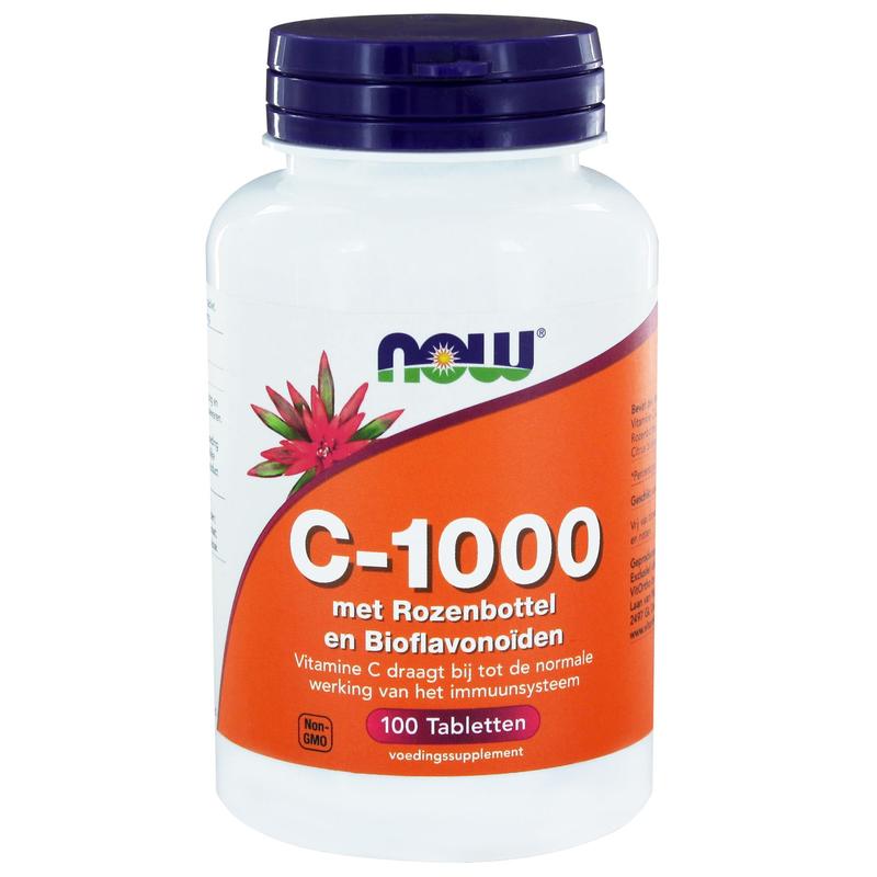NOW Vitamine C-1000 met rozenbottel en bioflavonoiden  100 - 250 tabletten