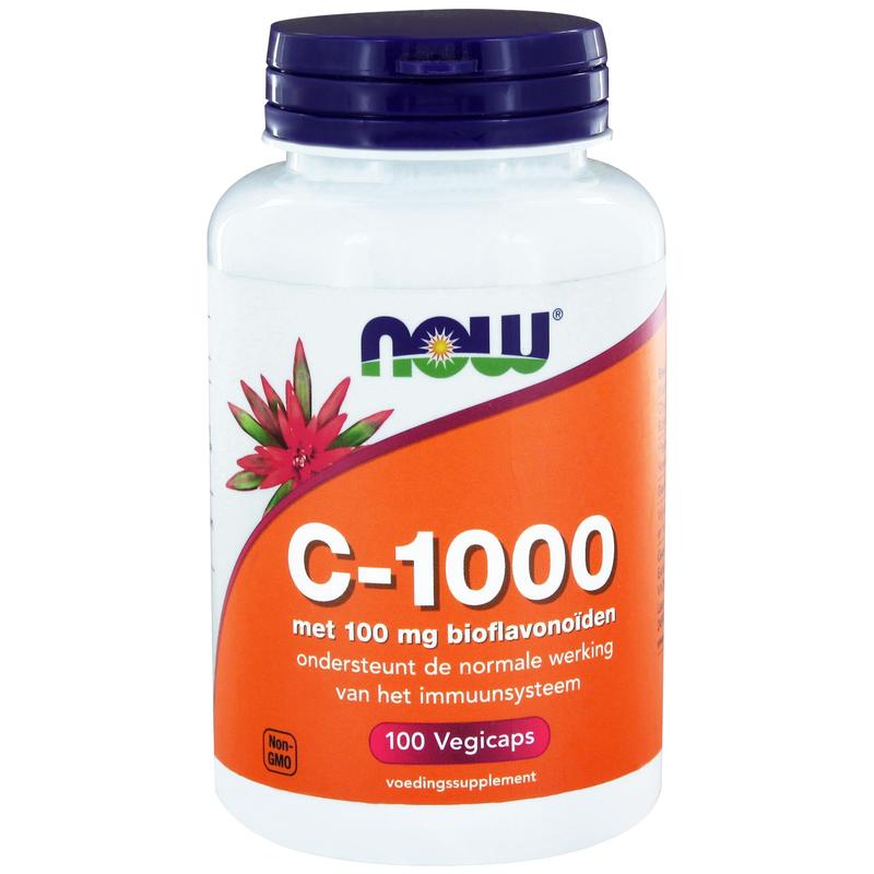 NOW Vitamine C 1000mg bioflavonoiden 100 - 250 vegan capsules