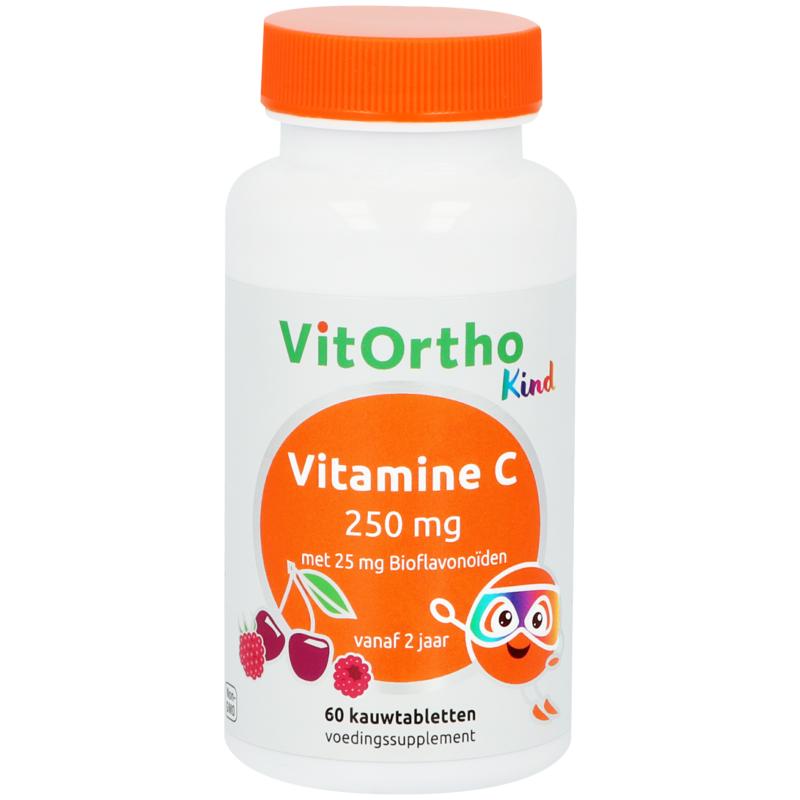 Vitortho Vitamine C 250 mg met 25 mg bioflavonoiden (kind)  60kt