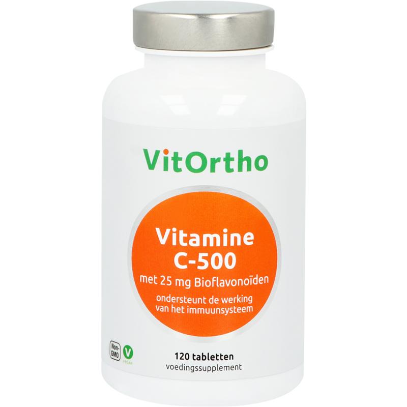 Vitortho Vitamine C-500 met 25mg bioflavonoiden 120 tabletten