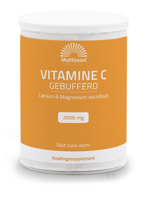 Mattisson Vitamine C gebufferd calcium & magnesium ascorbaat 250 gram