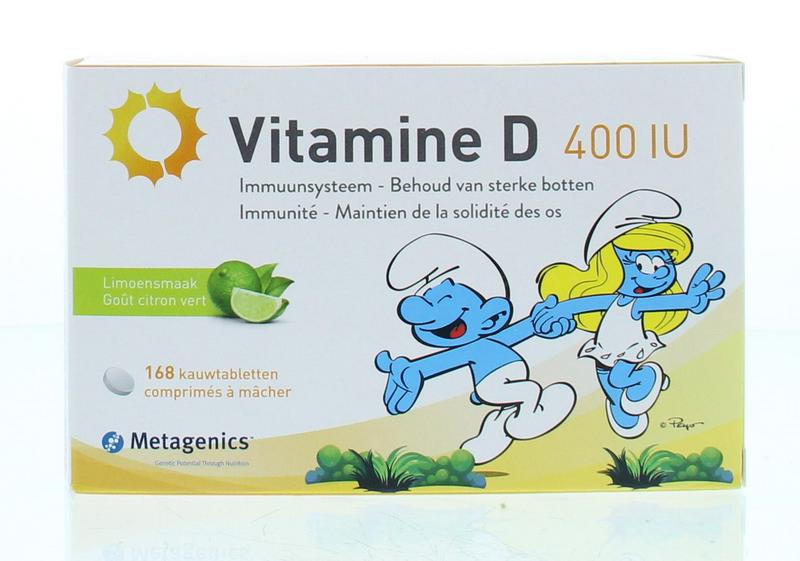 Metagenics Vitamine D 400IU smurfen 84 - 168 kauwtabletten