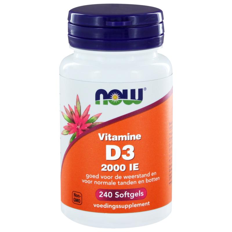 NOW Vitamine D3 2000IE 240 softgels