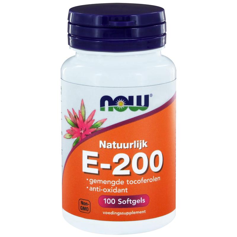 NOW Vitamine E-200 natuurlijke gemengde tocoferolen 100 softgels