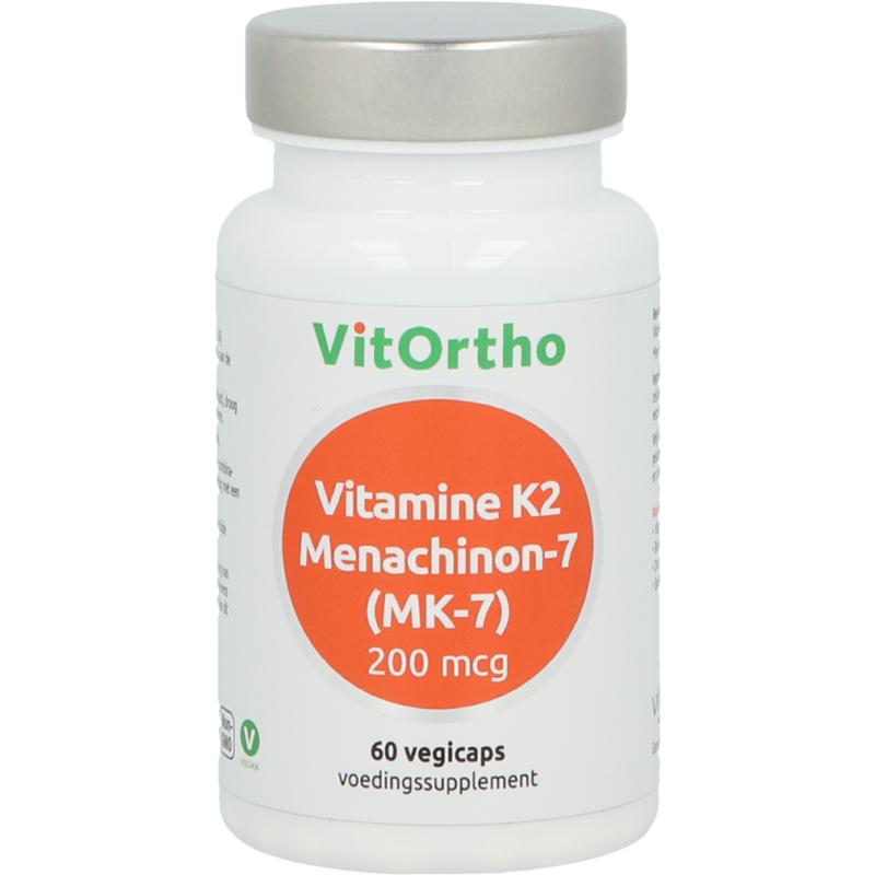 Vitortho Vitamine K2 menachinon 7 200mcg 60 vegan capsules