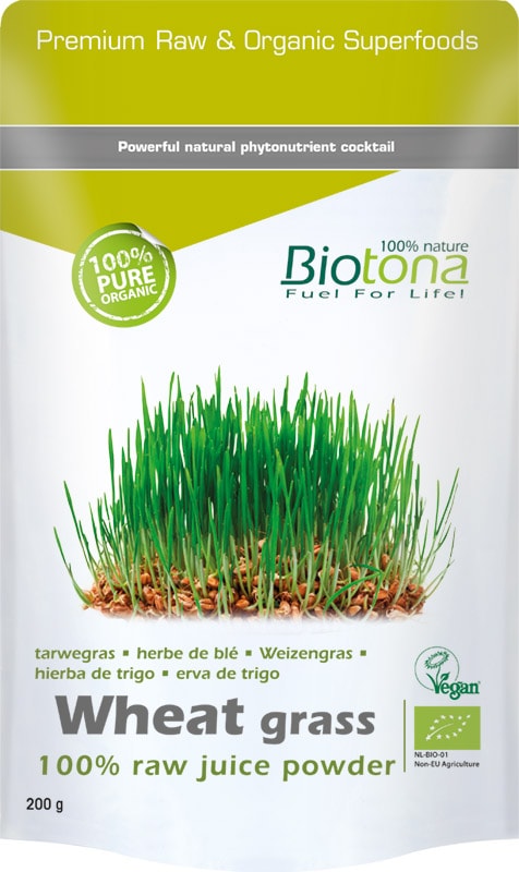 Biotona Wheat grass raw juice powder bio 200 gram