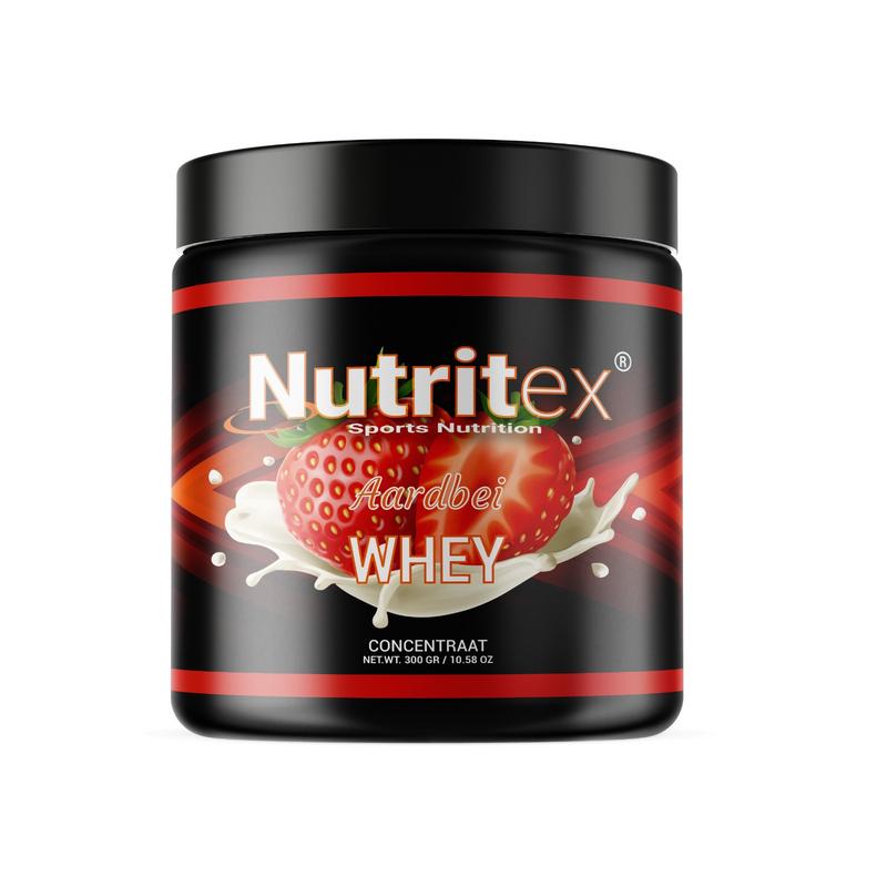 Nutritex Whey proteine aardbei  300 - 750 gram