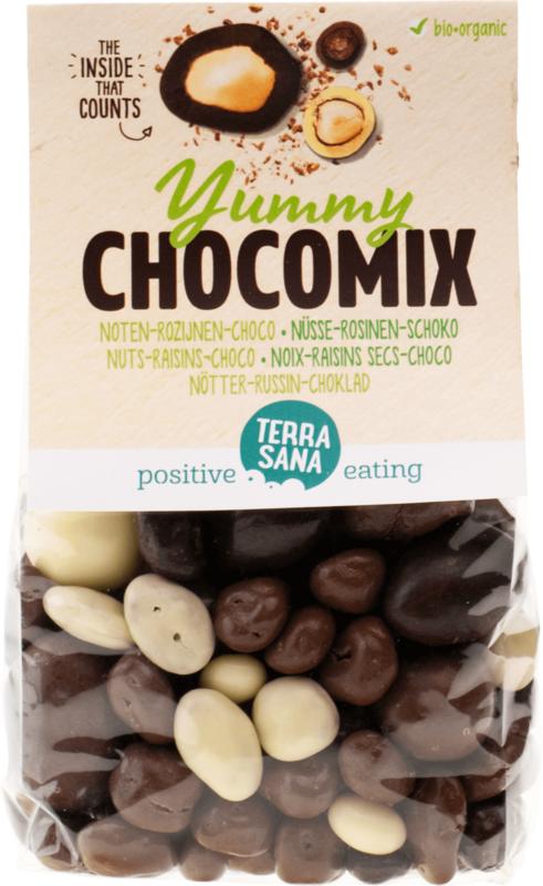 Terrasana Yummy chocomix noten rozijnen choco bio 200 gram