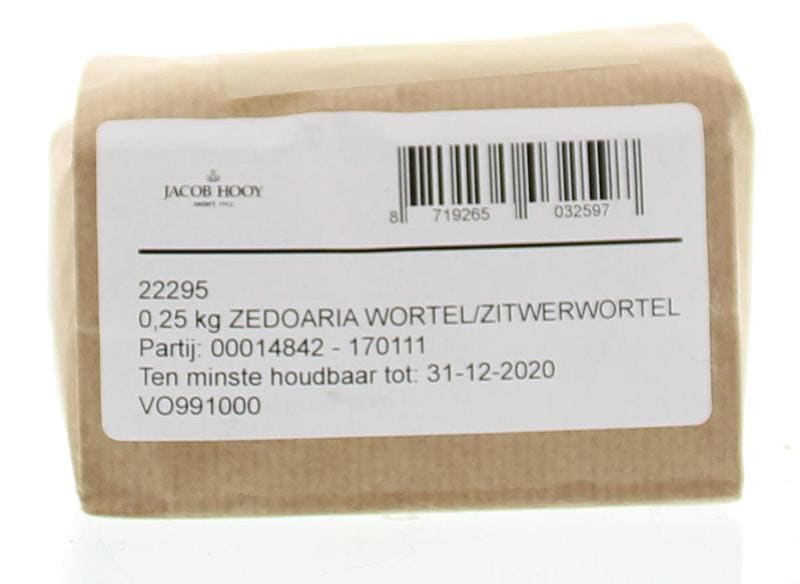 Jacob Hooy Zedoaria wortel/zitwerwortel 250 gram