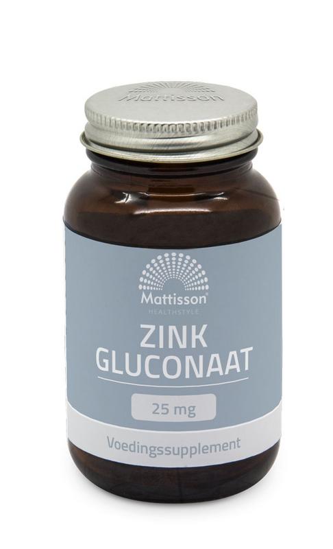 Mattisson Zink gluconaat 25mg 60 tabletten