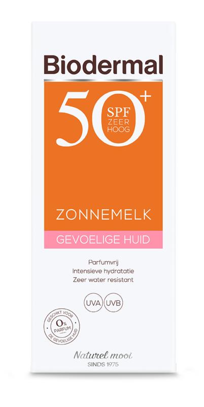Biodermal Zonnemelk gevoelige huid SPF50+ 200 ml