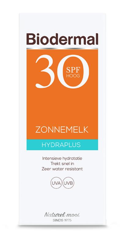 Biodermal Zonnemelk hydraplus SPF30 200 ml