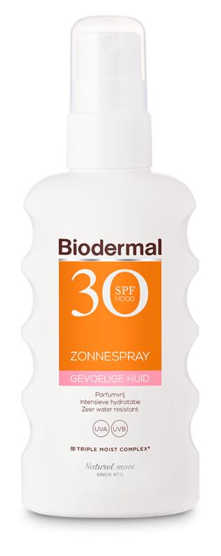 Biodermal Zonnespray SP30 gevoelig huid 175 ml