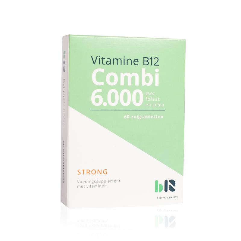B12 Vitamins B12 combi 6000 met folaat & P-5-P 60 zuigtabletten