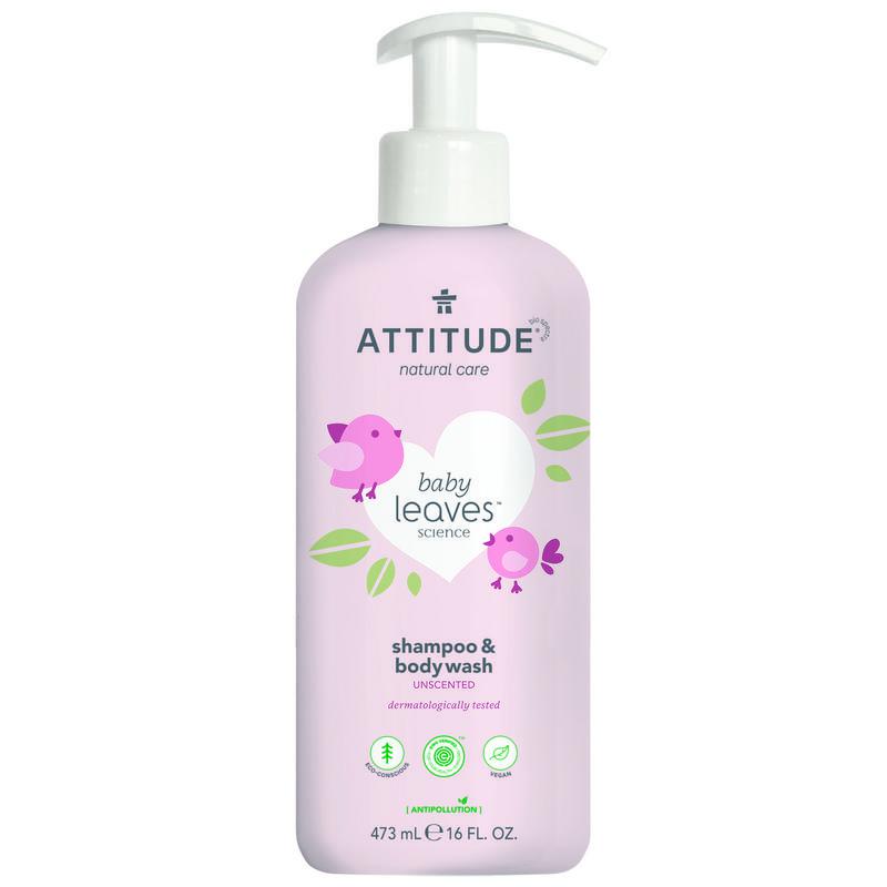 Attitude Baby leaves 2 in 1 shampoo parfumvrij 473 ml