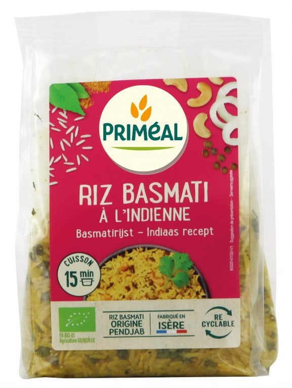 Primeal Basmati rijst Indiaase stijl bio 250 gram
