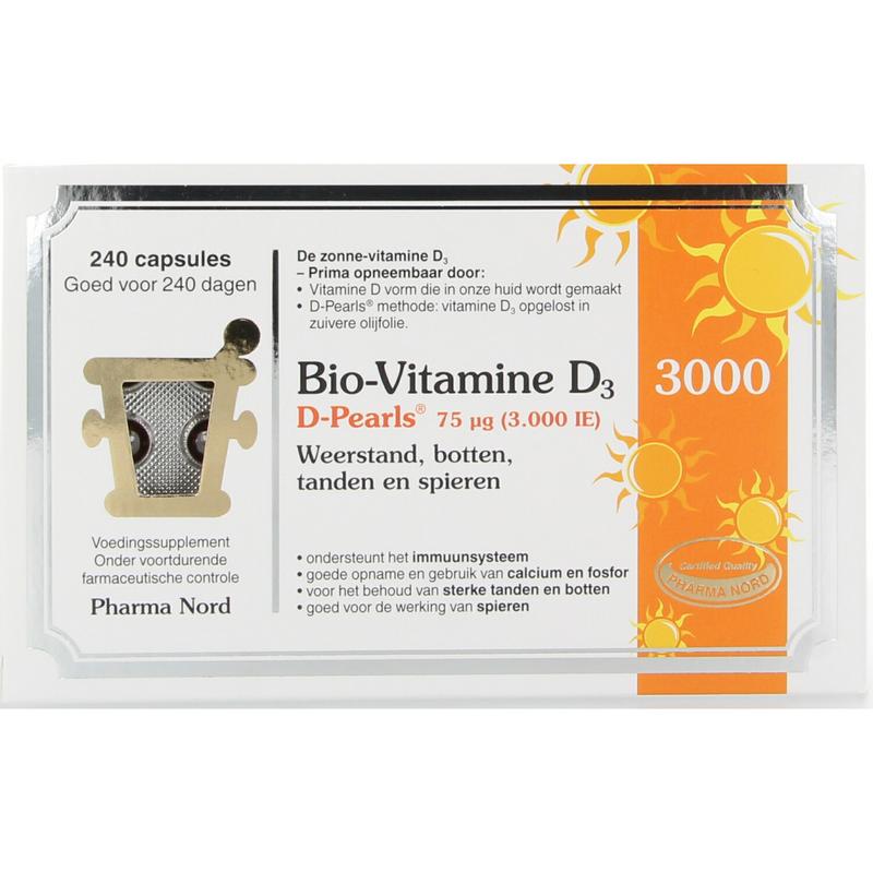 Pharma Nord Bio vitamine D3 75 mcg 240 capsules
