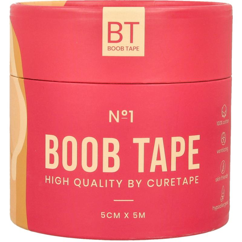 Curetape Boobtape no 1 incl. nipple covers 5cm x 5m beige 1 stuks