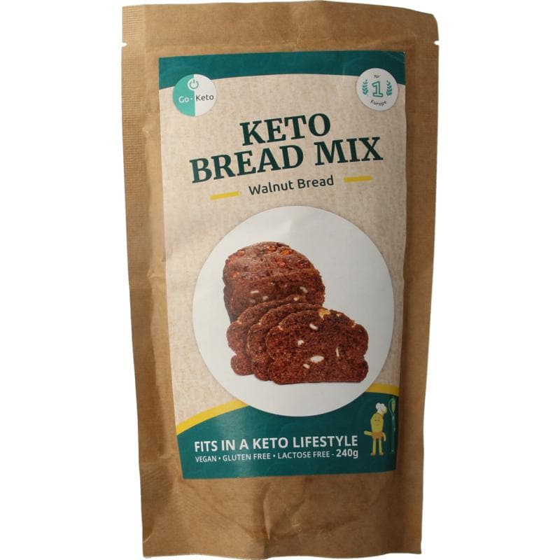 Go-Keto Broodbakmix walnoot brood 240 gram