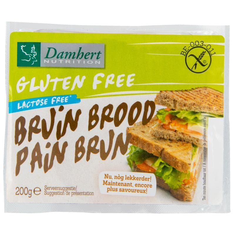 Damhert Bruin brood glutenvrij 200 gram
