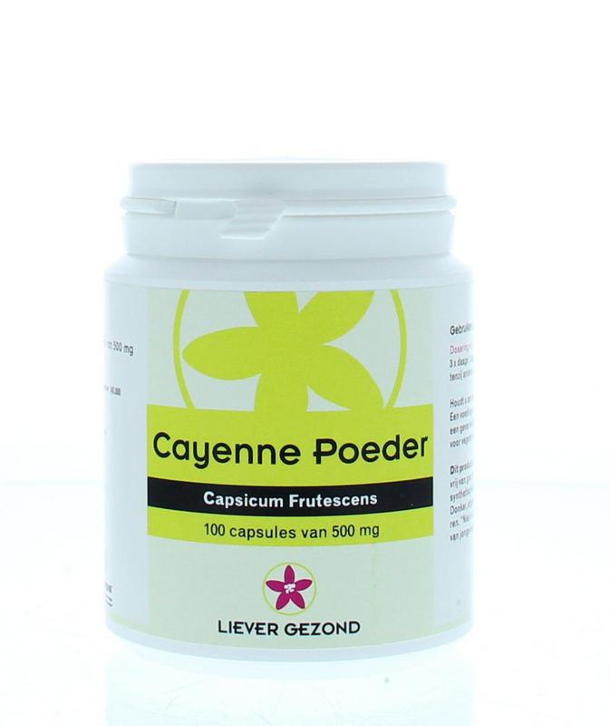 Liever Gezond Cayenne powder 100 capsules