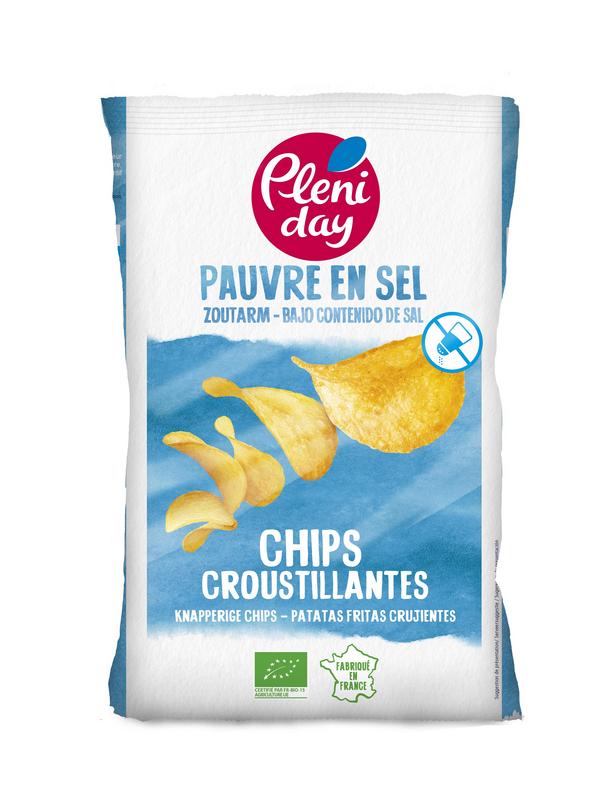Pleniday Chips zoutarm bio 100 gram