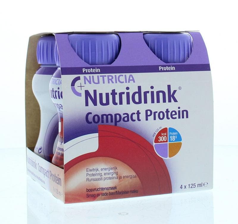 Nutridrink Compact protein rode vruchten 125 gram 4x125 gram