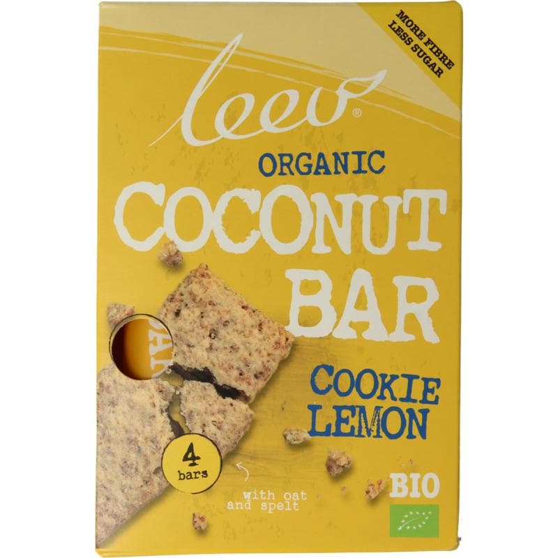 Leev Cookiebar kokos-citroen bio 140 gram