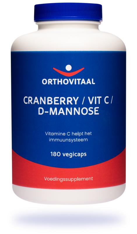 Orthovitaal Cranberry / Vitamine C / D/Mannose 180 vegan capsules
