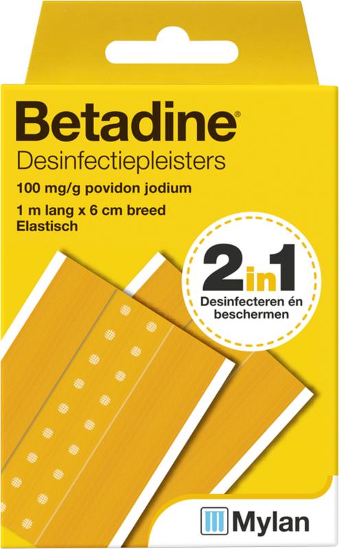 Betadine Desinfecterende pleister 1m x 6cm 1 stuks