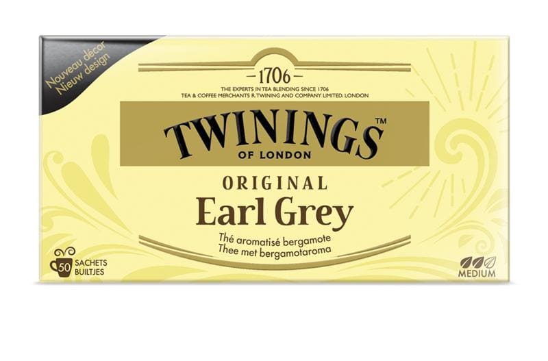 Twinings Earl grey envelop 100 - 50 stuks
