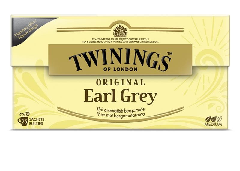 Twinings Earl grey envelop zwart 25 stuks