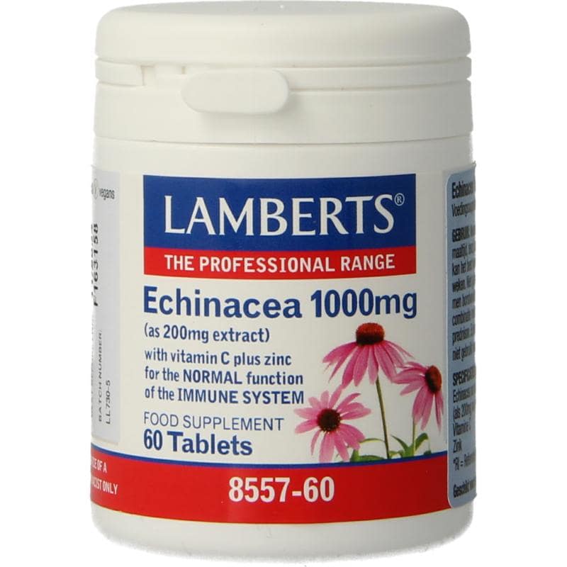 Lamberts Echinacea 1000mg met zink en vitamine C 60 tabletten