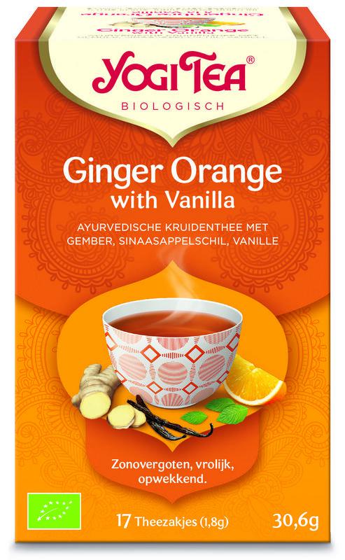 Yogi Tea Ginger orange vanilla bio 17 stuks
