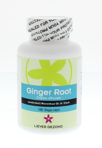 Liever Gezond Ginger root/gember wortel 100 capsules