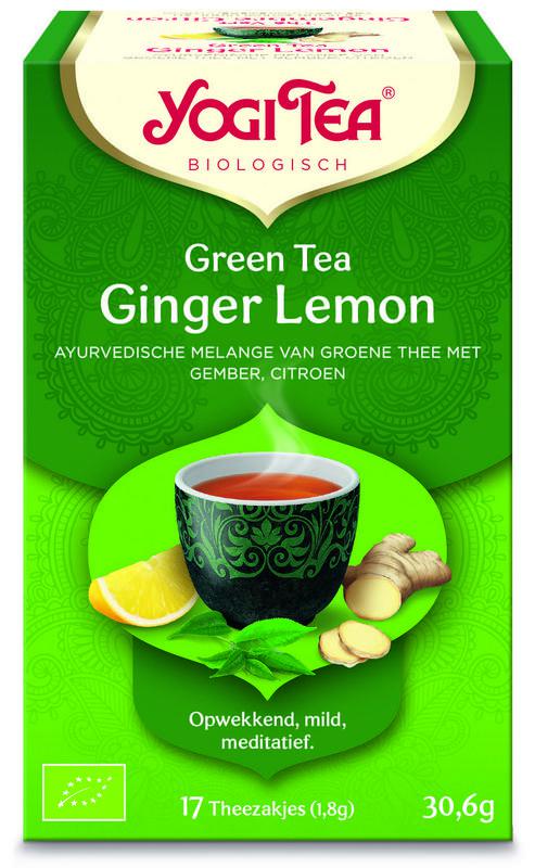 Yogi Tea Green tea ginger lemon bio 17 stuks