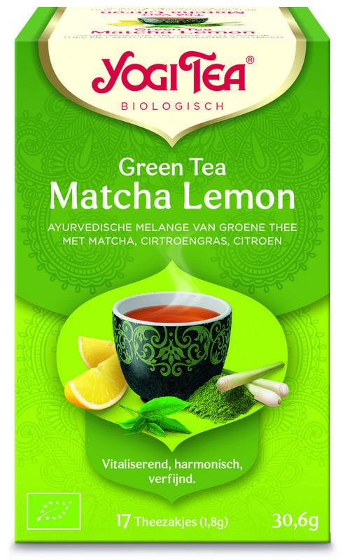 Yogi Tea Green tea matcha lemon bio 17 stuks