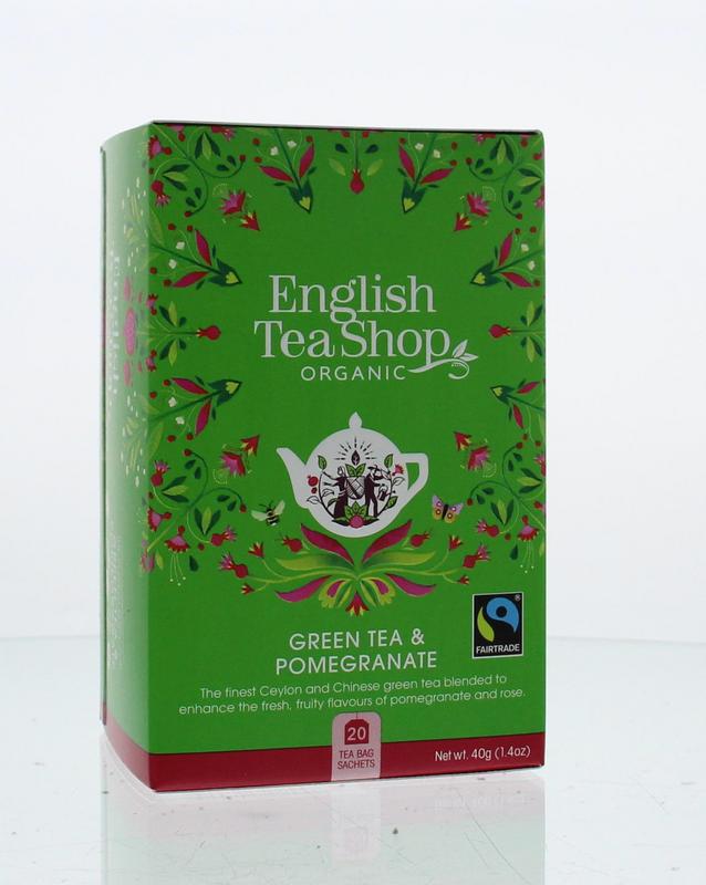 English Tea Shop Green tea pomegranate bio 20 zakjes