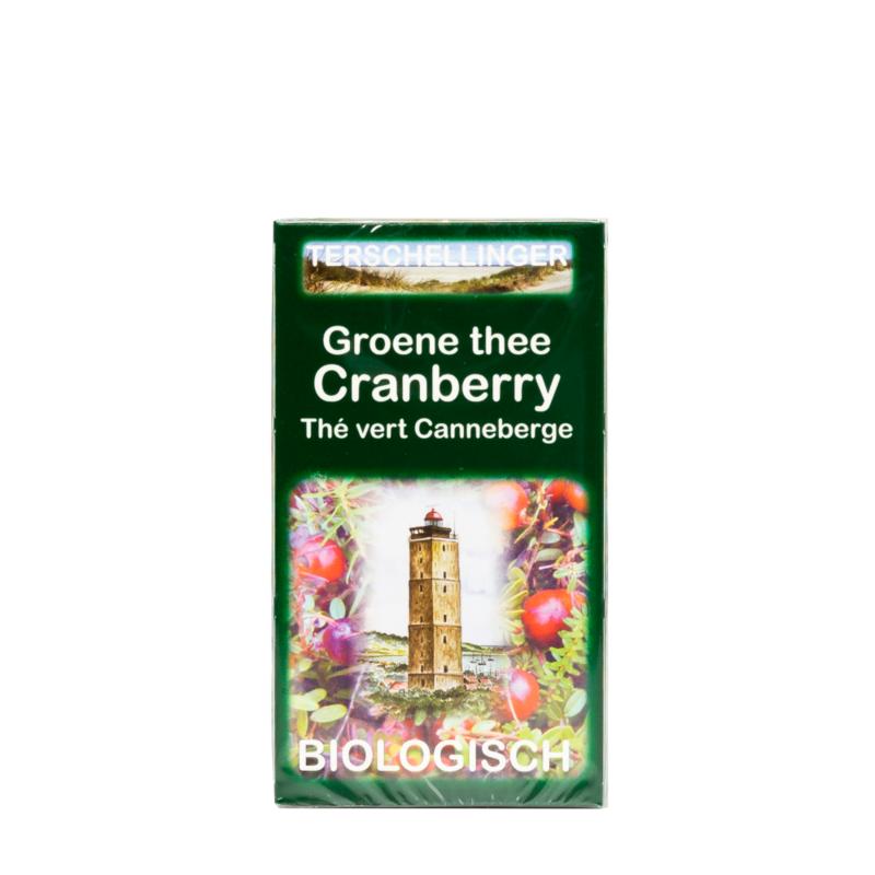 Terschellinger Groene thee cranberry bio 20 stuks